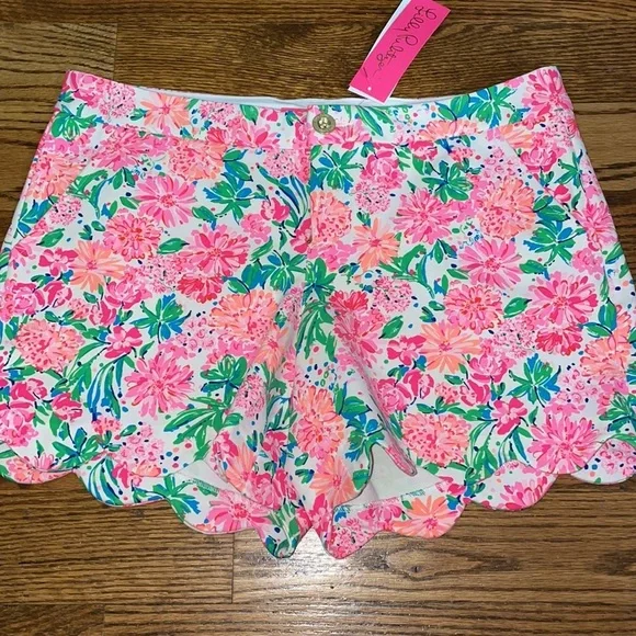 Lilly Pulitzer Resort White That's What I Herd 5" Buttercup Knit Short NWT 10 - Picture 6 of 9